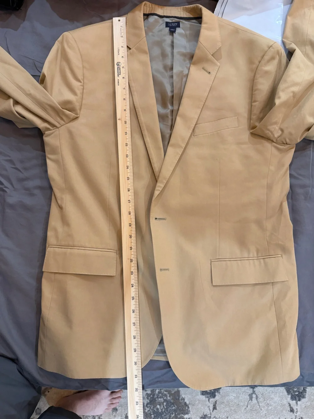 J. Crew Men's Ludlow Cotton Khaki Blazer - Beige 44R